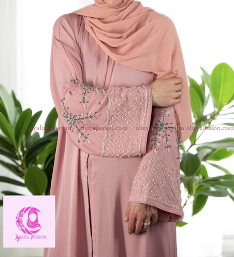 Handwork Blush pink abaya
