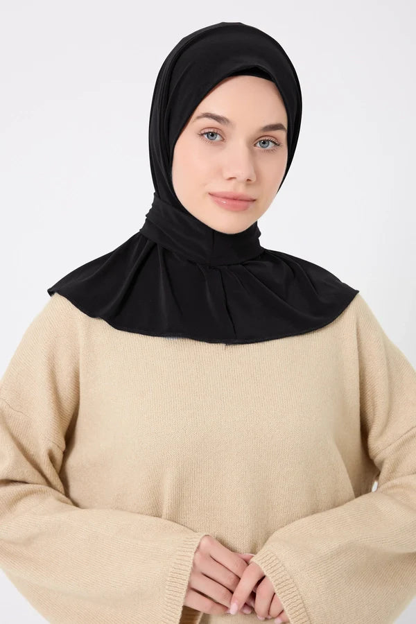 Instant Sandy Hijab With Snap Back Button