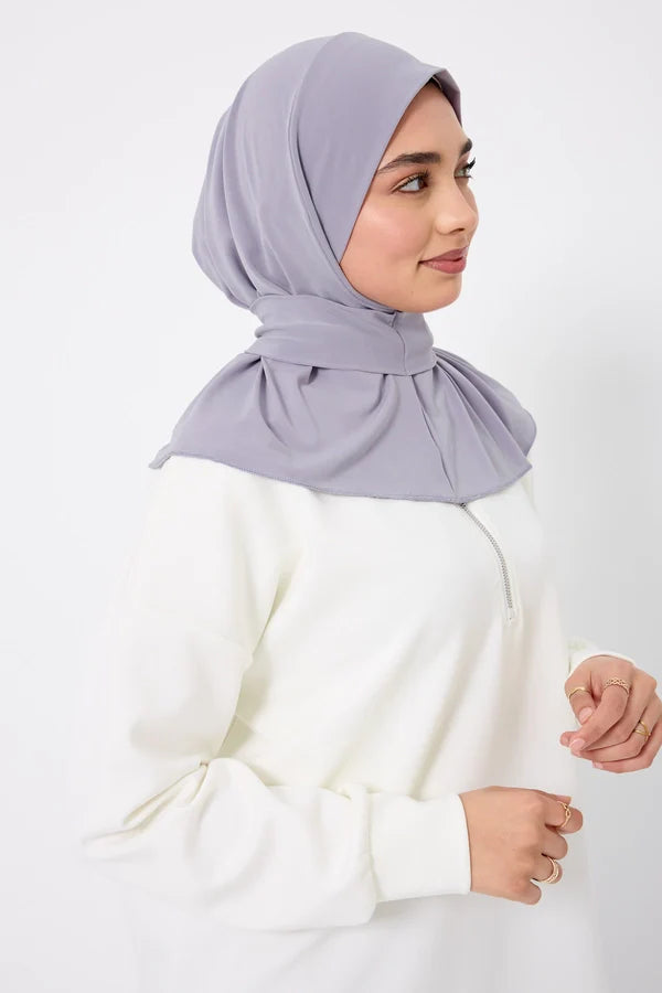 Instant Sandy Hijab With Snap Back Button