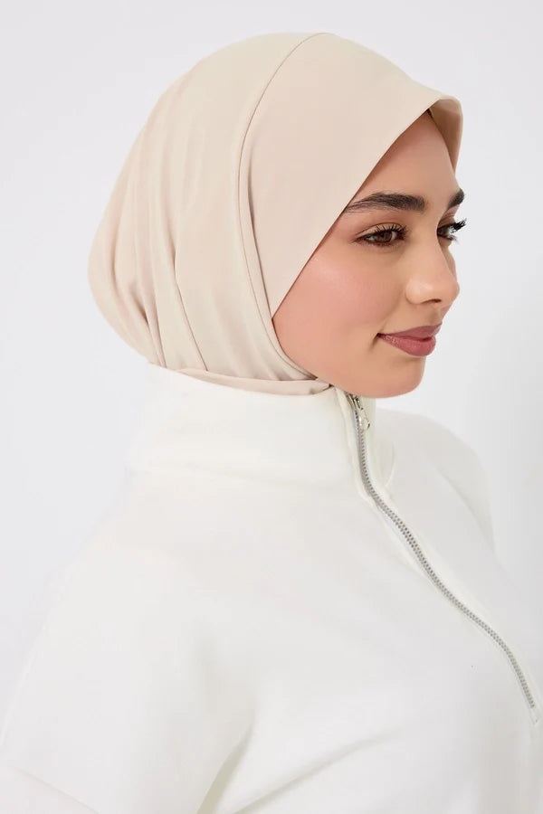 Instant Sandy Hijab With Snap Back Button