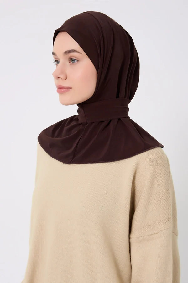 Instant Sandy Hijab With Snap Back Button