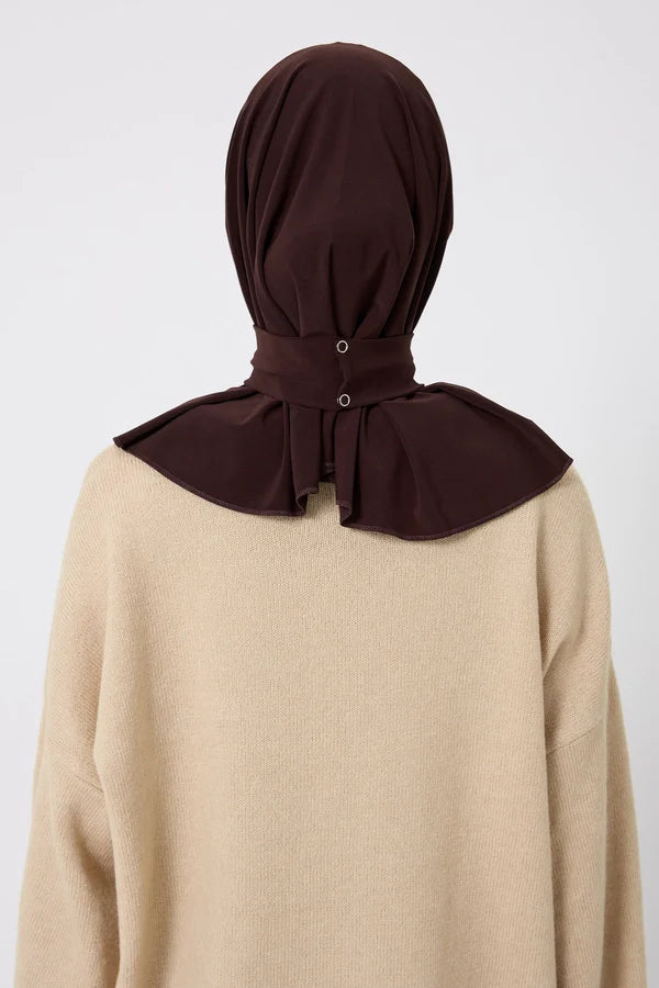 Instant Sandy Hijab With Snap Back Button