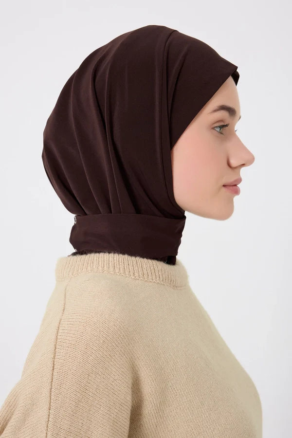 Instant Sandy Hijab With Snap Back Button