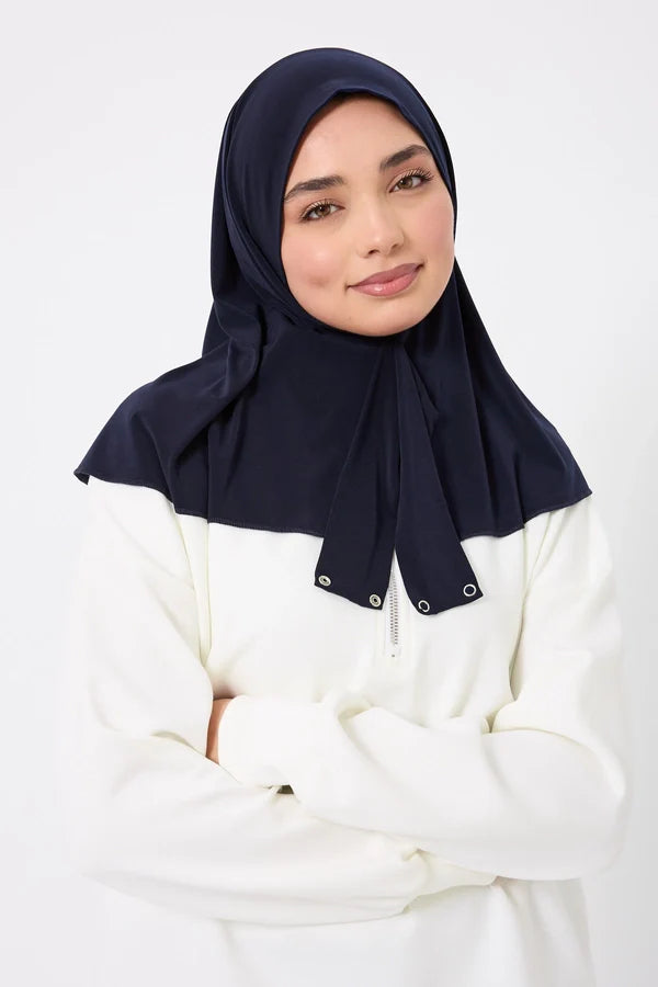 Instant Sandy Hijab With Snap Back Button