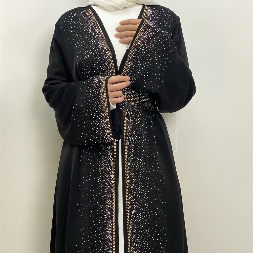 Exclusive Sparkle Diamond Amal open Abaya