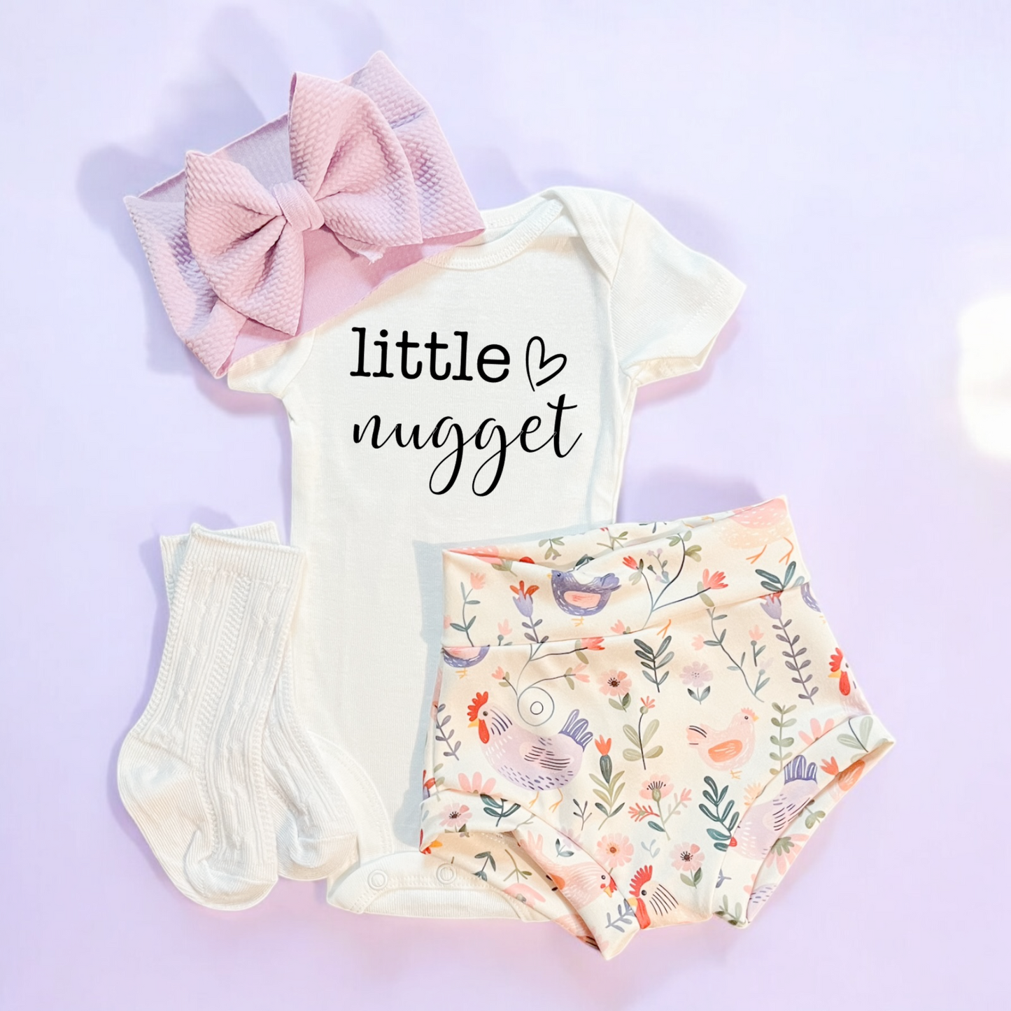 Chicken Baby Bummie Set