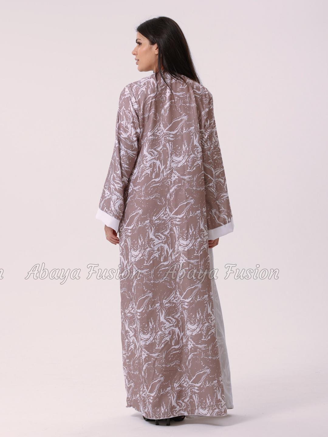 Abstract Brown Abaya