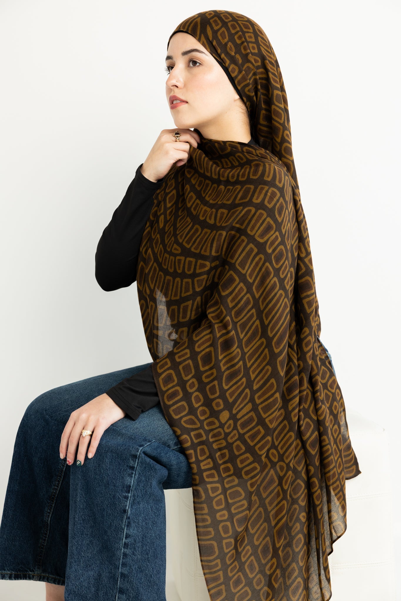 Modal Hijab - Earthy Crocodile