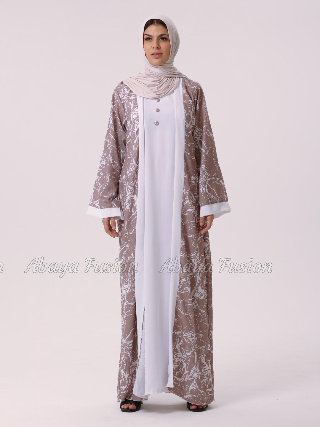 Abstract Brown Abaya