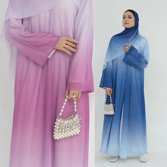 Gradient 3pcs abaya