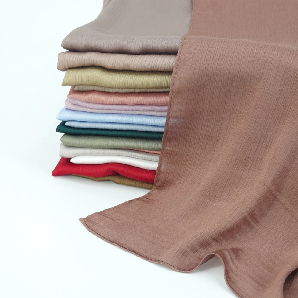 Muna Satin Crepe Hijab for Muslim Women