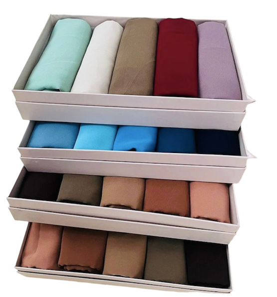 5 PCS Solid Color Hijab Box