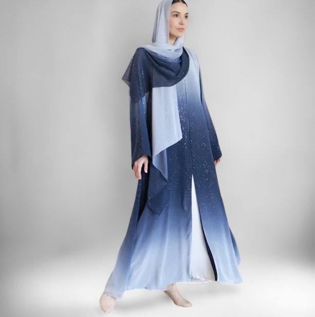 Gradient 3pcs abaya