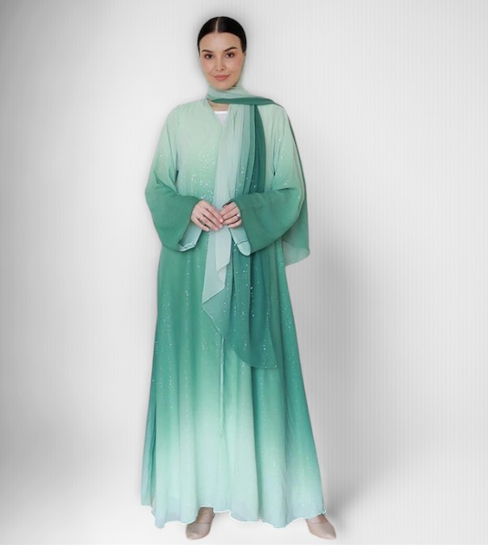 Gradient 3pcs abaya