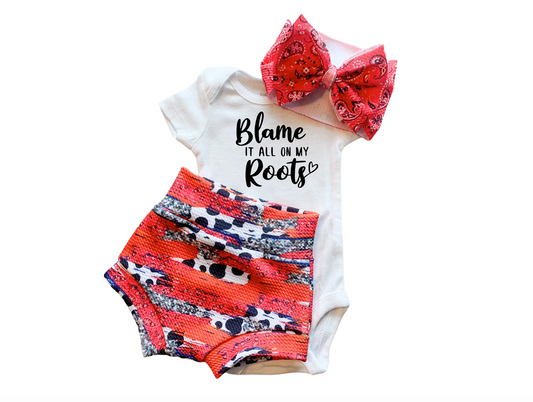 Blame it all on my roots Baby Bummies Set