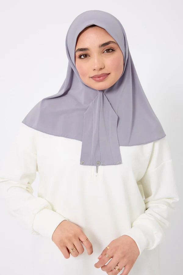 Instant Sandy Hijab With Snap Back Button