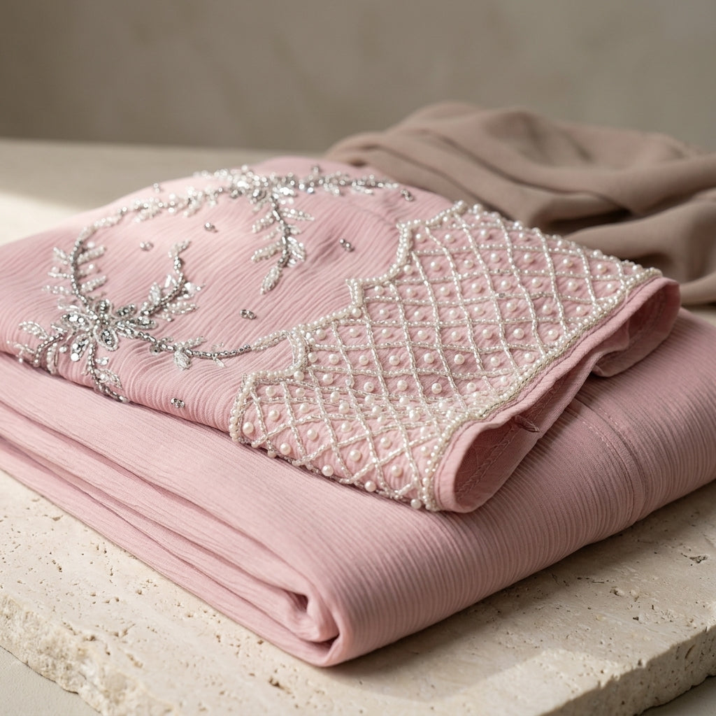 Handwork Blush Pearl abaya