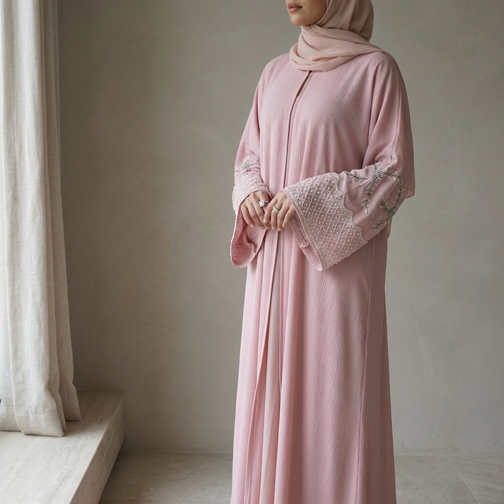 Handwork Blush Pearl abaya